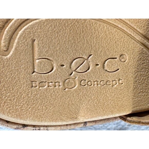 b.o.c. by Born Womens Brown Slide Sandals Wedge Heels Size 8M - Picture 9 of 16
